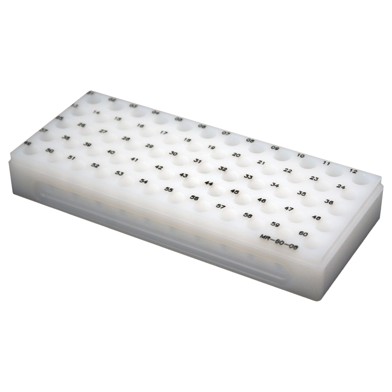 60 Position CPVC Micro Sample Rack - 8 mm OD